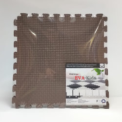Мягкий пол EVA KIDS, коврики-пазлы 50х50x1.0 см, коричневый
