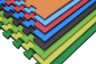 Мягкий пол, коврики-пазлы ECO 100х100x1.4 см, голубые