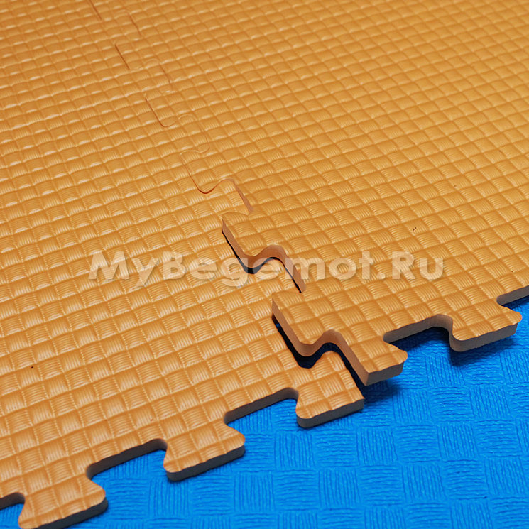 Мягкий пол, коврики-пазлы  (мелкий пазл) 50х50x1 см, оранжевые