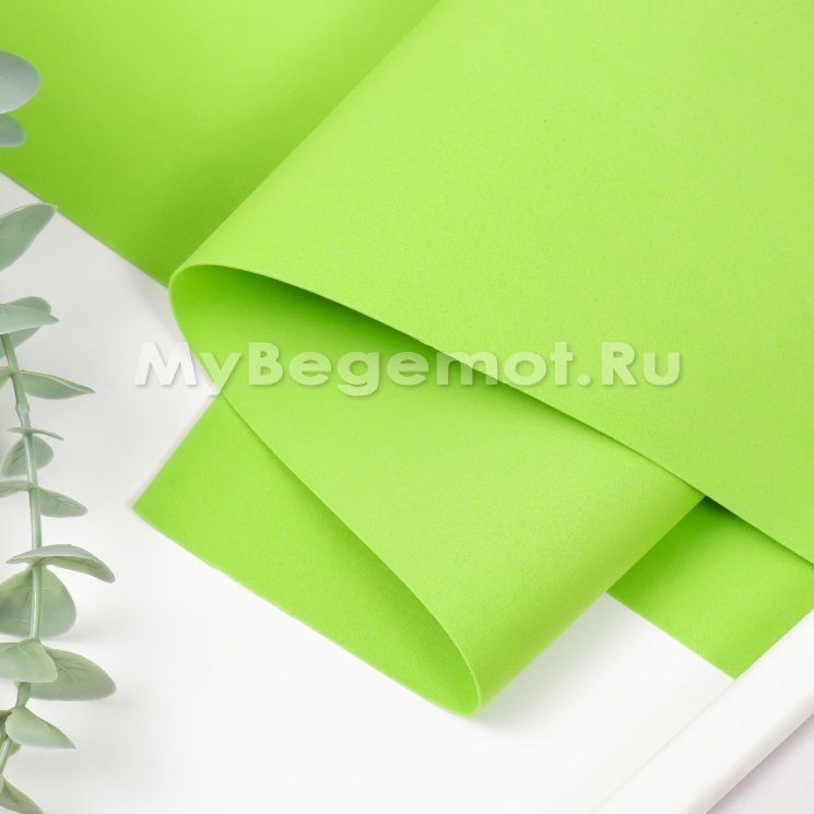 Иранский фоамиран 1 мм 60х70см, желто-зеленый #119
