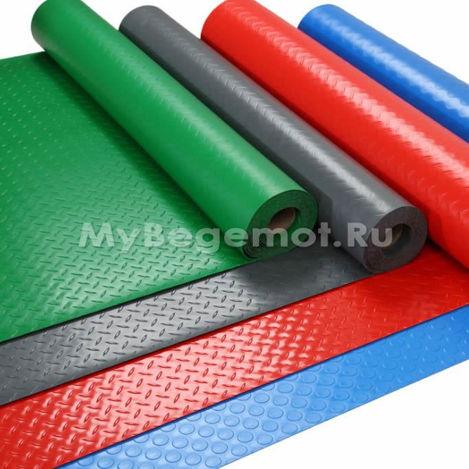 Резиновая дорожка, рулонная резина ТЭП "Монетка" 1.5*10.0 м