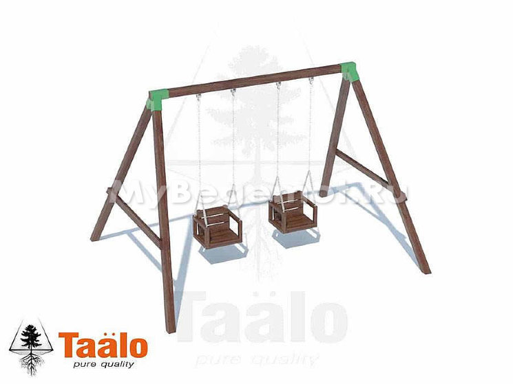 Детские качели с сидениями со спинками на цепях Taalo